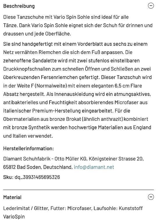 Scarpe da donna: Tanzschuhe Grösse UK 3 – Usato da Sissach venduto da Strombol95 3
