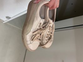 Puma Basket Sneaker Lack beige Gr. 38