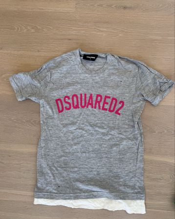 Dsquared2 Grey Pink Logo T-Shirt Size S