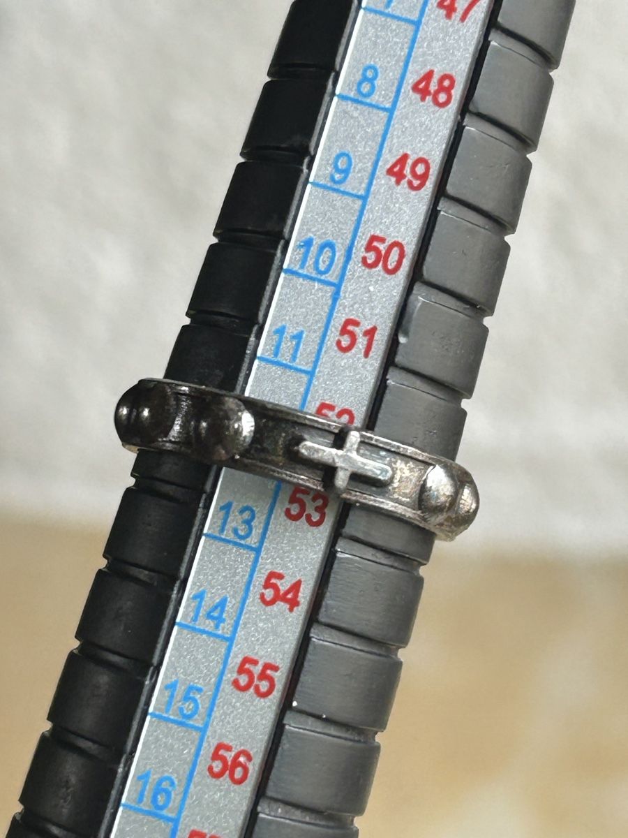 Ringe: Silberfarbener Ring, Kreuz, Grösse 52 – Gebraucht aus Dittingen von Bijoubelle 3