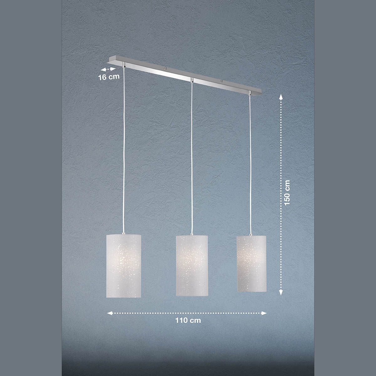 Lampadari & plafoniere: Pendelleuchte, 110 cm x 16 cm, Grau – Nuovo (secondo la descrizione) da Kreuzlingen venduto da Smart-Light 1