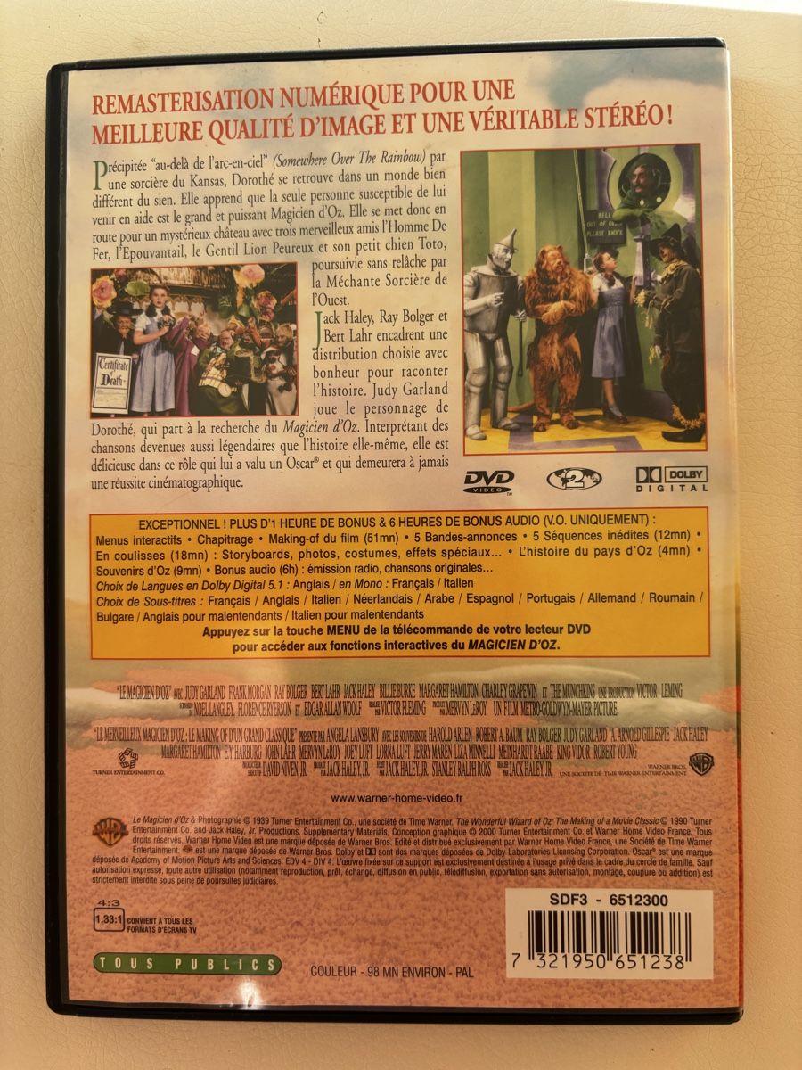 Tutti i DVDs: Le Magicien d'Oz DVD – Usato da La Chaux-de-Fonds venduto da lea_77ly 1