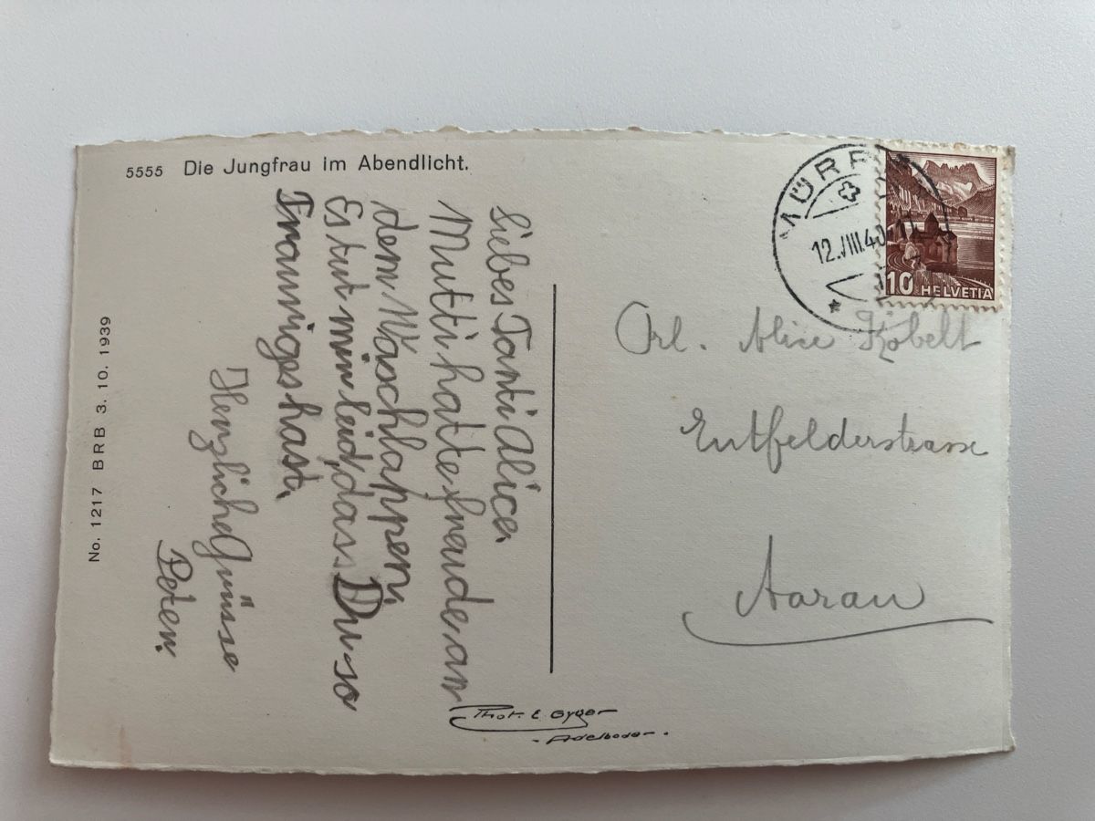 Cartoline postali: AK Die Jungfrau 1940 – Usato da Zürich venduto da Classic_Collection_Zurich 1