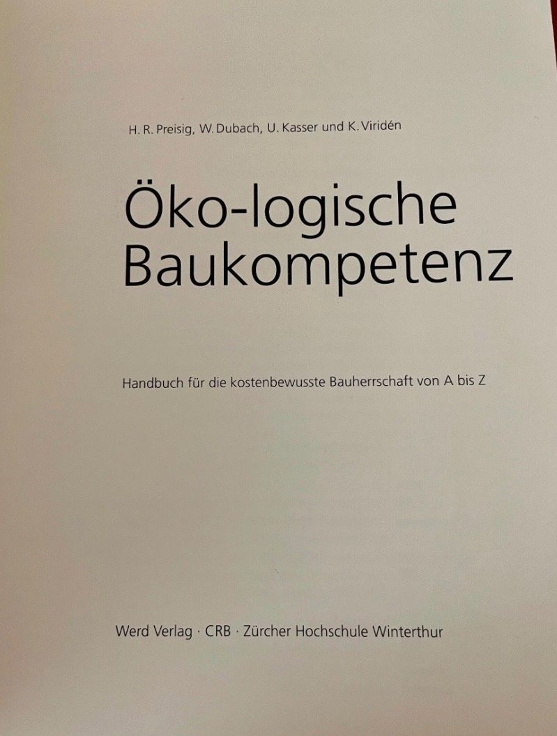 Libri: oekologische Baukompetenz zhaw – Usato da Hüntwangen venduto da fra_7nd2 1