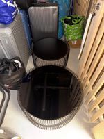 Couch tisch Wire (2er-Set) Glas/Stahl Schwarz 69.5 cm