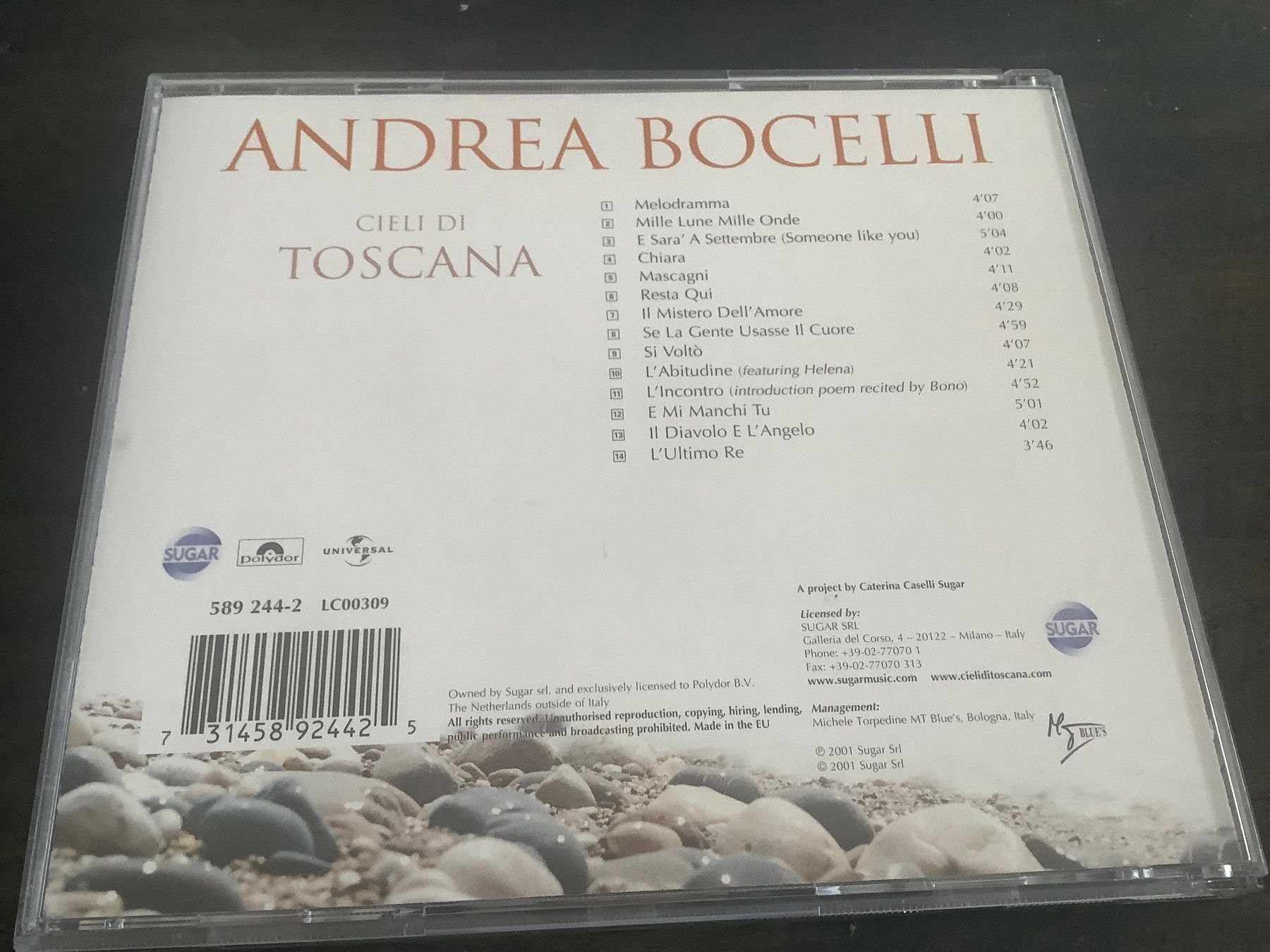CD: Andrea Bocelli / Cieli di Toscana / 2001 – Usato da Dübendorf venduto da Shreck 1
