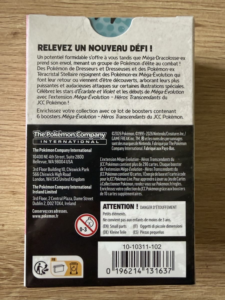 Pokémon Carte collezionabili: Pokémon Mega Evolution Héros Transcendants – Nuovo e nell'imballaggio originale da Lausanne venduto da mic_xqf6 1