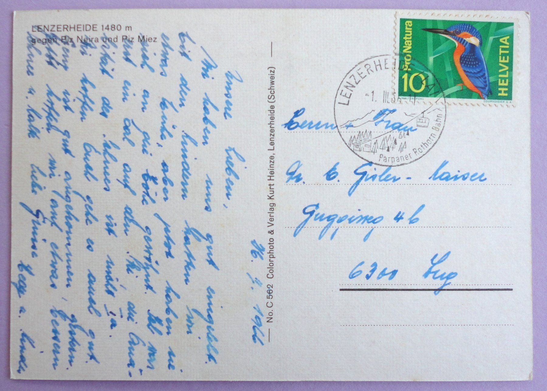 Cartes postales: Lenzerheide 1480 m – D'occasion à Fétigny par Billy2miny 1