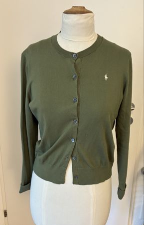 Polo Ralph Lauren Cardigan Strickjacke oliv Baumwollmix S