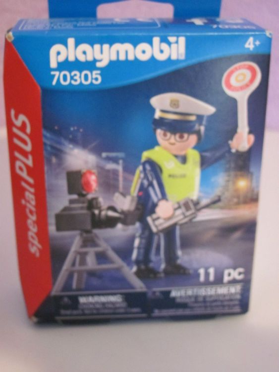 PLAYMOBIL 4669 Radarkontrolle - Polizei Spielset Mit Polizist Und Kelle