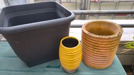 2x Blumentöpfe 1x Bodenvase