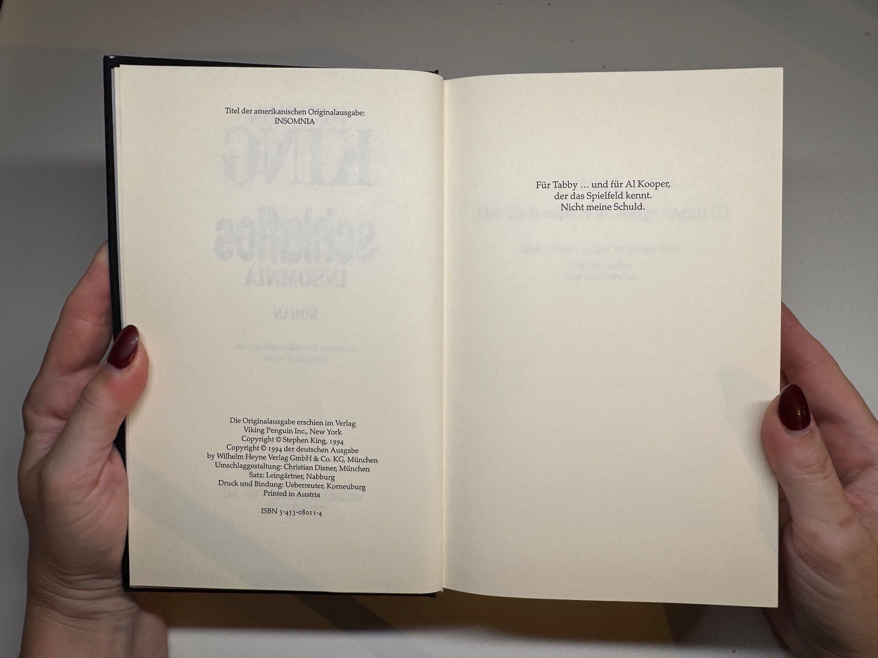 Libri: ROMAN: Stephen King, Schlaflos, Insomnia – Usato da Grosswangen venduto da Deutsche_Romane 2