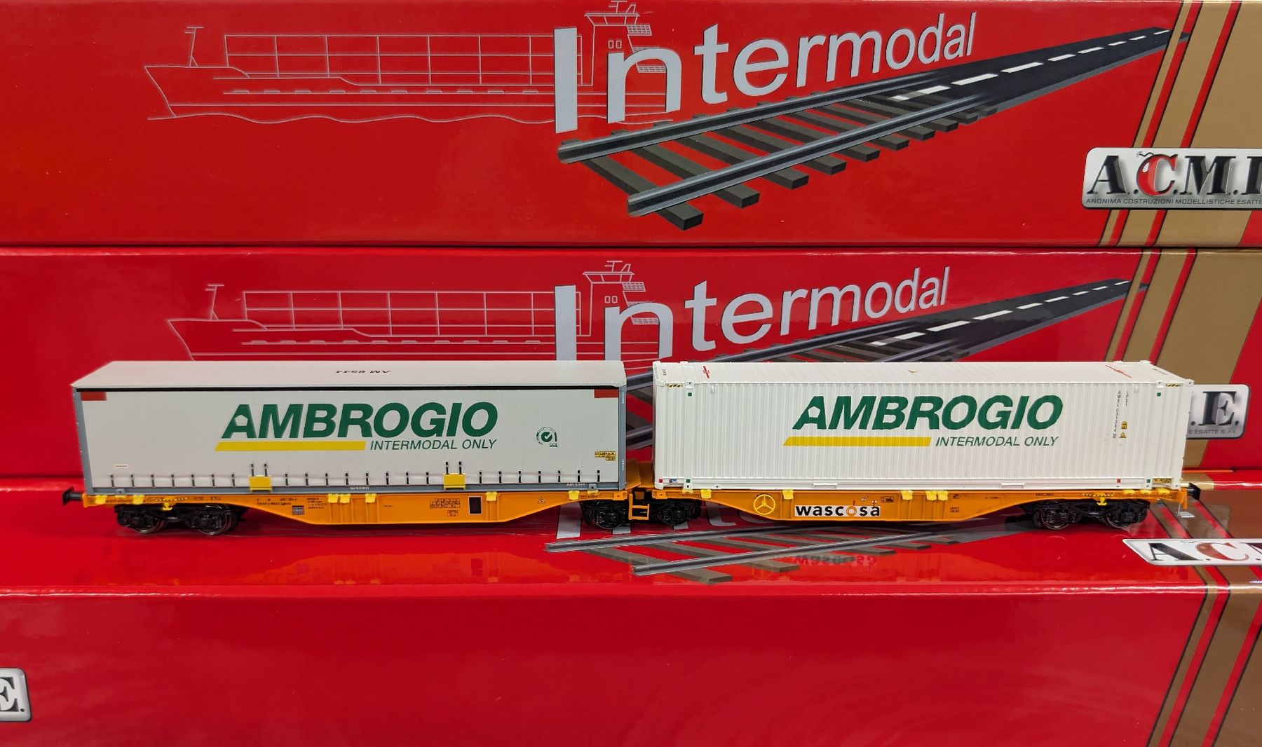 ACME Modellini di ferrovie: ACME 40296 Ambrogio Sggrmss containers – Usato da Nods venduto da Dr-HAG 4