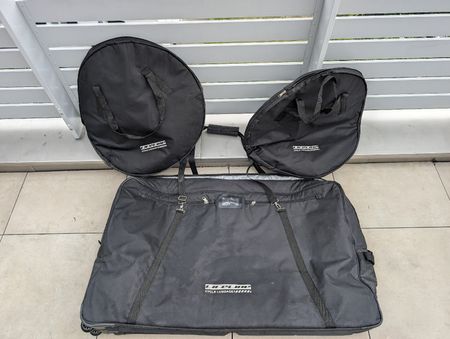 Bike + 2 wheels transport bags