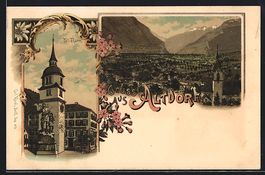 Litho Altdorf / Uri, Teilansicht, Tell-T