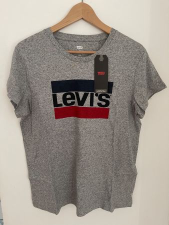 Levi’s Levis T’Shirt Tshirt grau Melange mit Logo Gr XL