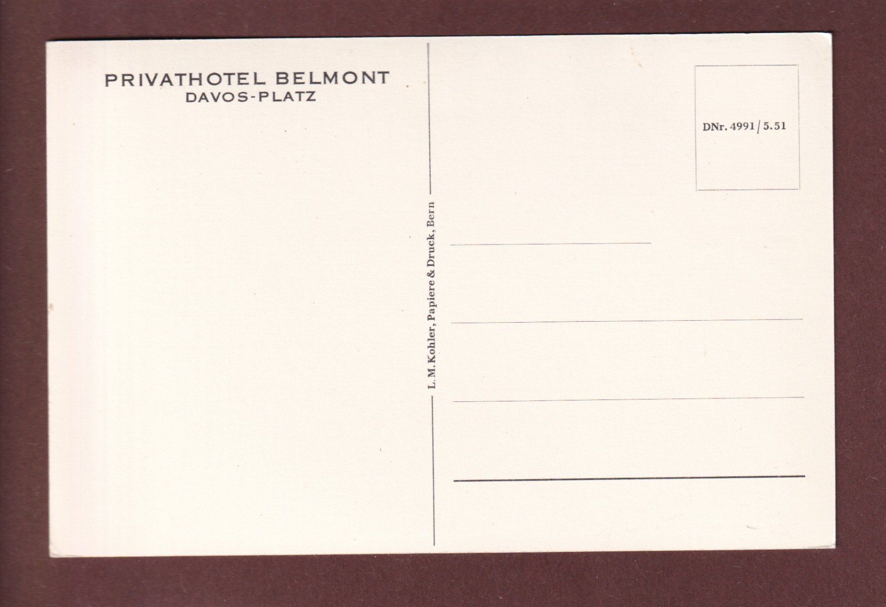 Cartoline postali: DAVOS - Privathotel Belmont – Usato da Pully venduto da nicecards 1