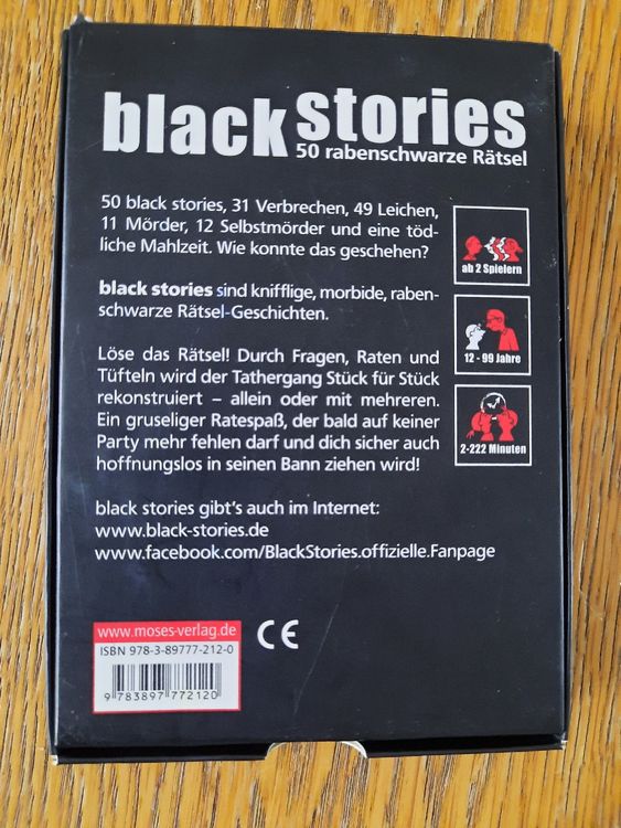 Black Stories: 50 rabenschwarze Rätsel | Kaufen auf Ricardo