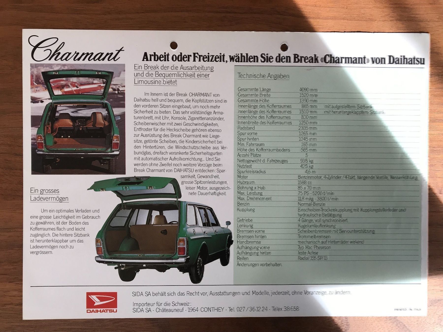 Dokumente: Daihatsu Prospekt – Gebraucht aus Balterswil von Jeko1967 1