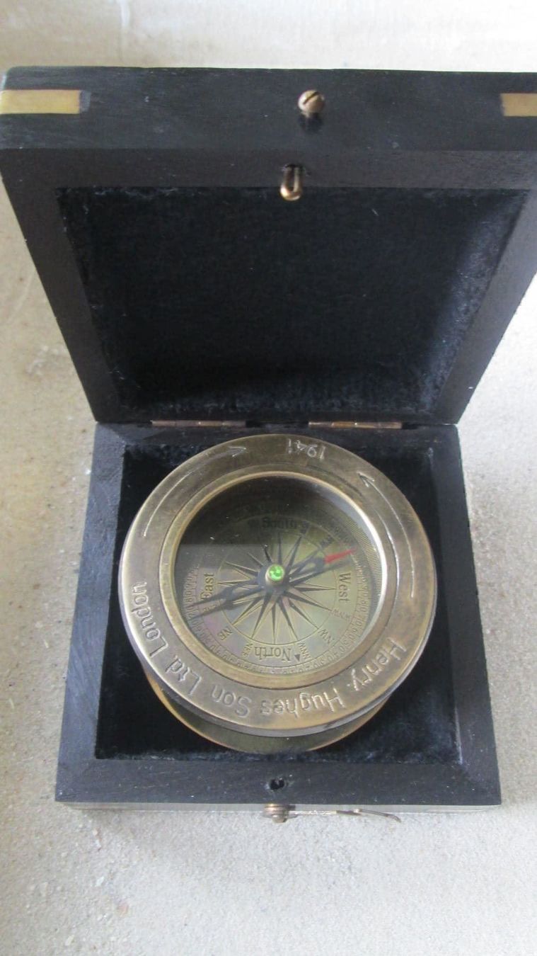 GPS & Strumenti di misurazione: Wunderschöner nostalgischer Schiffskompass brüniert Messing – Nuovo (secondo la descrizione) da Drochtersen venduto da Simonchen 3