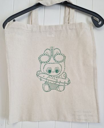 TOTE BAG applique Labubu 41x37 cm