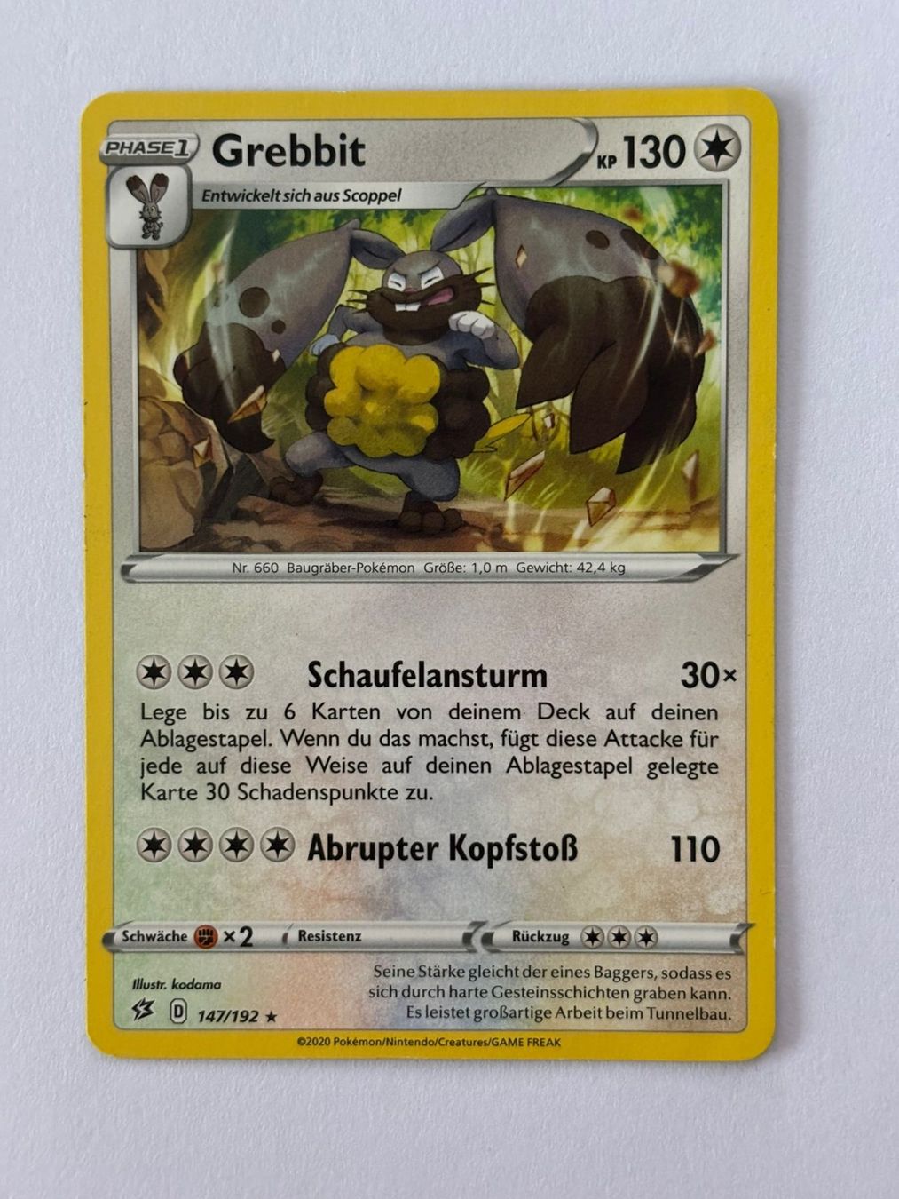 Pokémon Carte collezionabili: Pokemon-Karte Grebbit 147/192 – Usato da Herisau venduto da Seyashop1