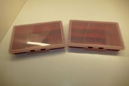 2xAufbewahrungsbox mit Fächern