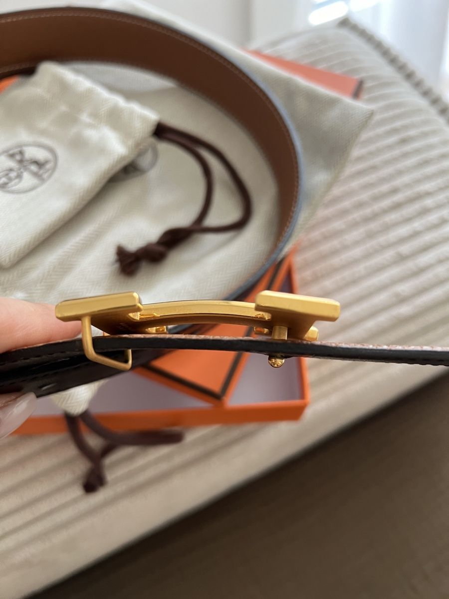 Hermès Cinture: Hermès Gürtel Constance, Gr. 75, Goldschnalle – Usato da Bern venduto da Janne.KN 7