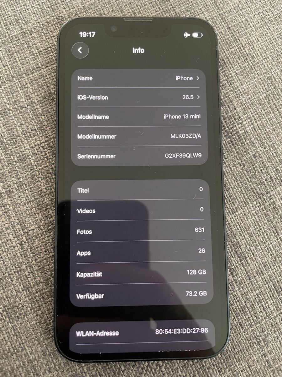 Apple Handys / Smartphones: iPhone 13 mini 128 GB top Zustand – Gebraucht aus Lalden von schwenschon 6