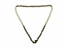 CHANEL Vintage Twisted Chain & Pearl Sautoir Rare *S4709