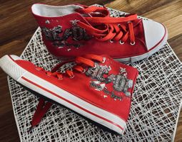 AC/DC High-Top Sneakers rot Grösse 41 super Zustand