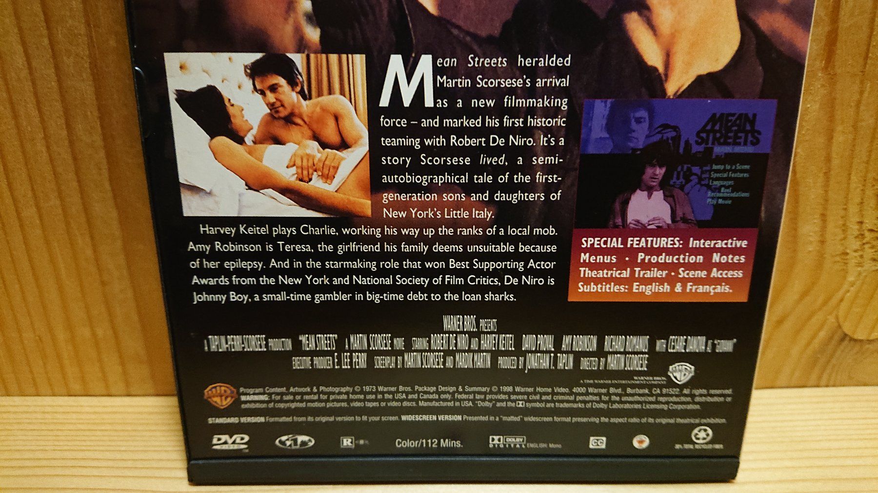 Tous les DVDs: MEAN STREETS DVD Schnabcase Hülle Ländercode 1 – D'occasion à Wilderswil par Exebub 3