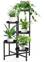 Metall Pflanzenständer, Pflanzenregal, Blumenregal schwarz