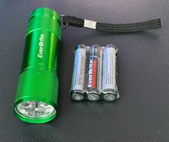 grüne Taschenlampe EverBrite, Batterien inklusive, green