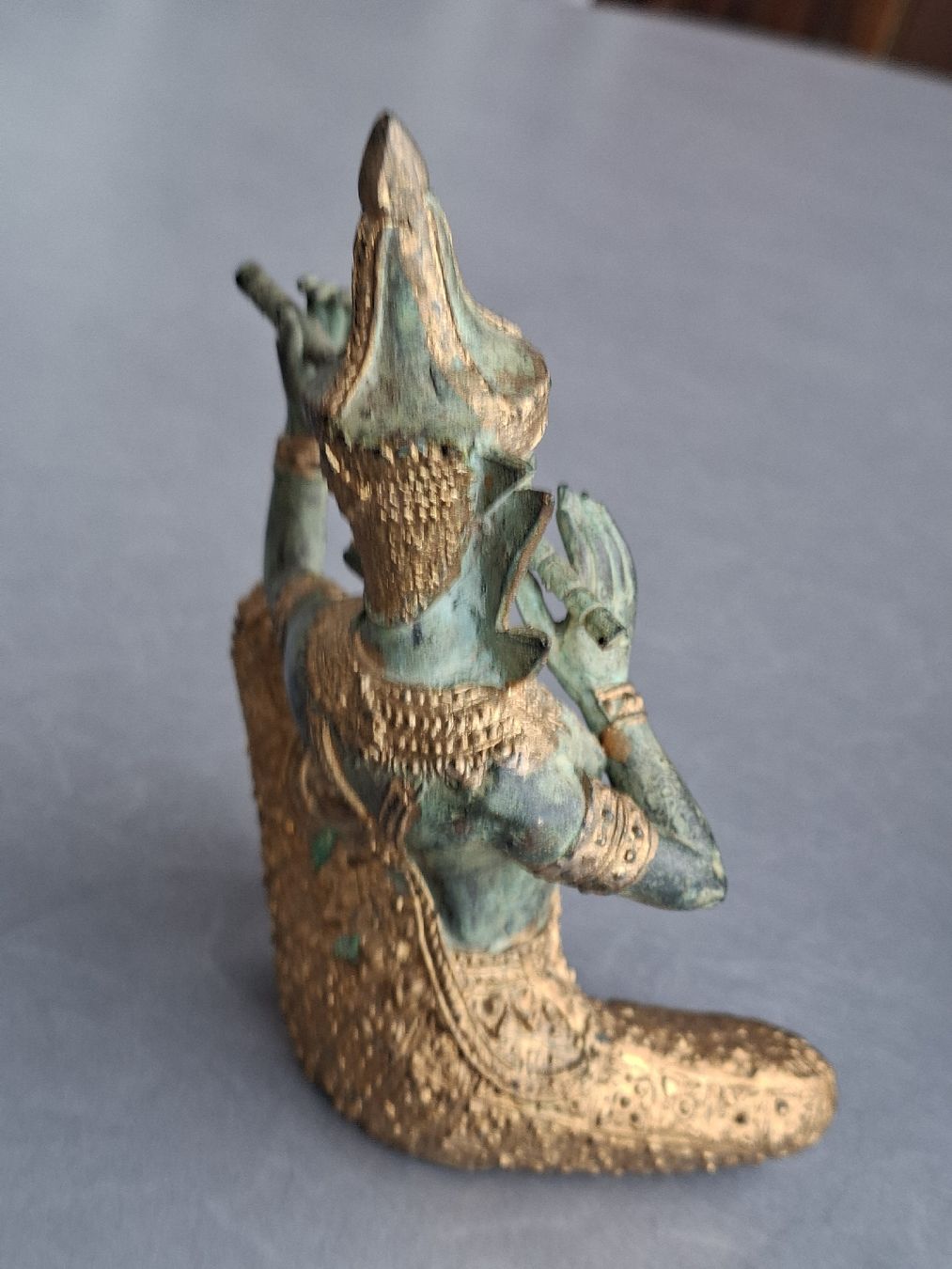 Statuette: Buddha mit Querflöte Bronze Statue 15cm hoch Asiatisch – Usato da Basel venduto da mabu46 4