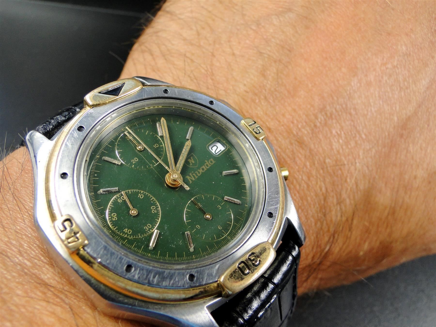 Nivada Orologi: Seltene Nivada Date Automatic Chronograph Sammleruhr - 4g – Usato da Zürich venduto da papsas 9
