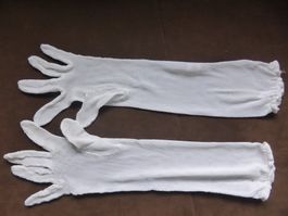 Handschuhe weiss lang