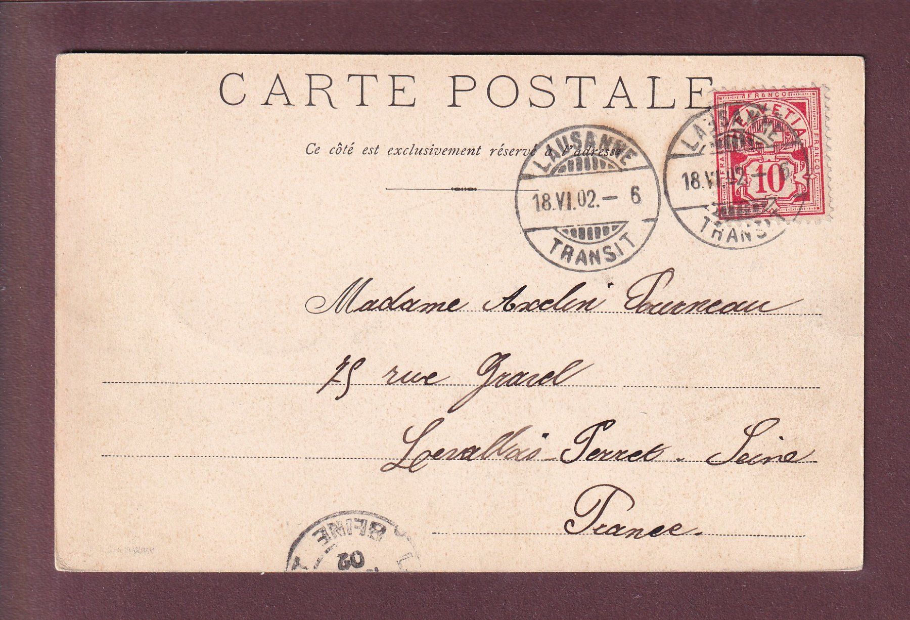 Cartoline postali: LAUSANNE - Grand Pont - 1902 – Usato da Pully venduto da nicecards 1