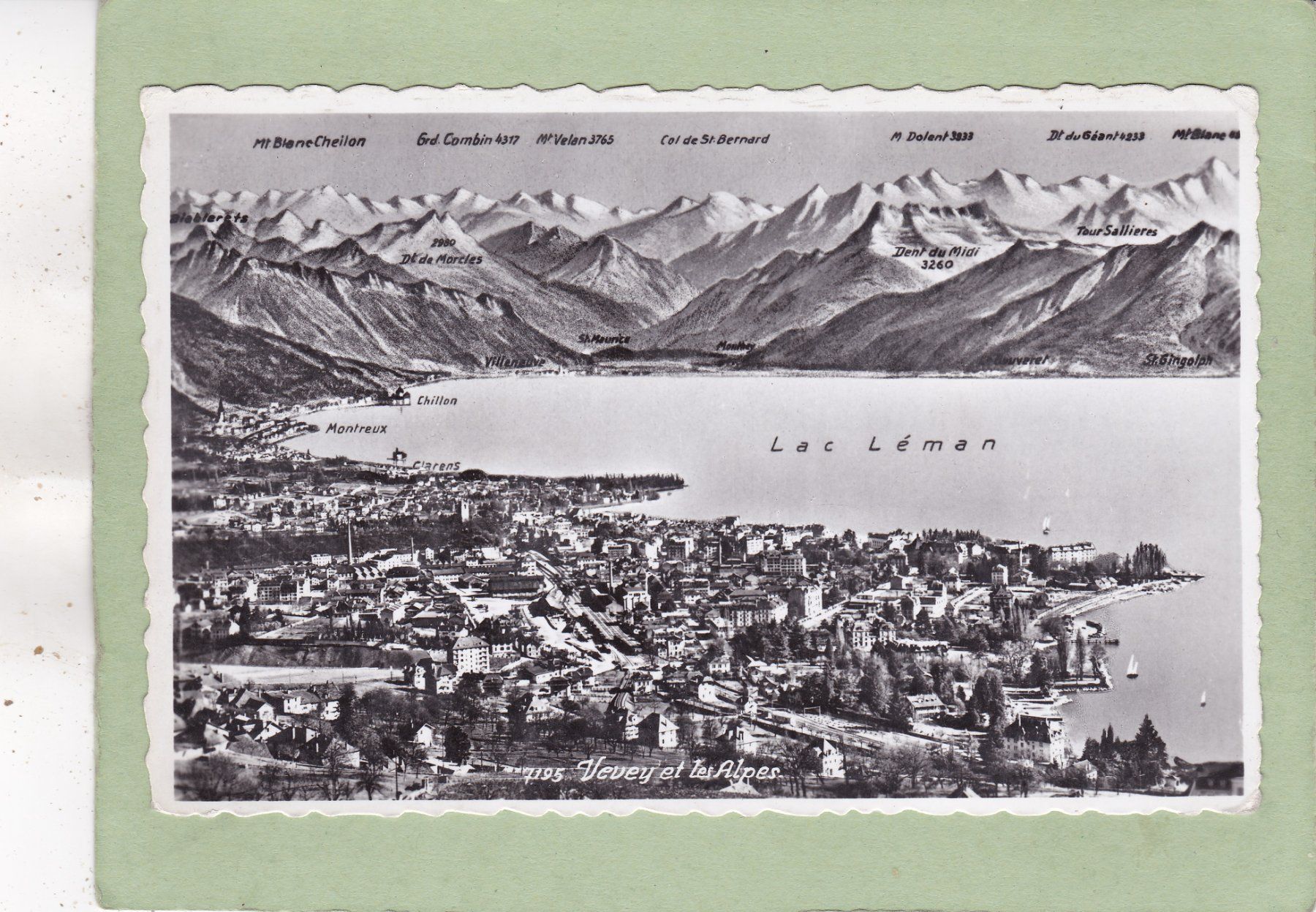 Ansichtskarten: Vevey et les Alpes – Gebraucht aus Herisau von Lisegrat2008