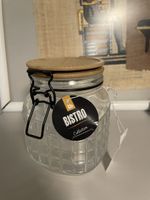 Bocal en verre "Bistro Collection" avec couvercle en bois
