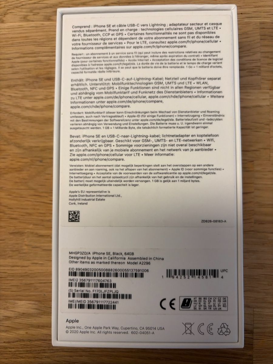 Apple Telefoni cellulari / Smartphones: iPhone SE, 64 GB, Black – Usato da Fehraltorf venduto da stfan 2