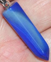 Halskette X-99X – Säule – Onyx Blau – 3,3 cm