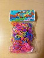 Rainbow Loom Silikonbänder, Neon Mix