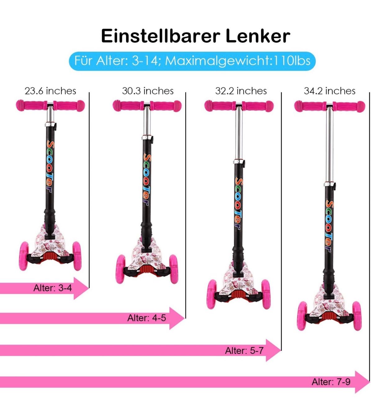 Véhicules pour enfants: WeSkate Kinderroller Mädchen ,Kinder 3 Rad Roller weiss mit – Neuf avec emballage d'origine à Basel par Seifehuesli 3