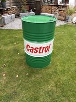 Castrol Metallfass grün weiss gebrauchter Zustand