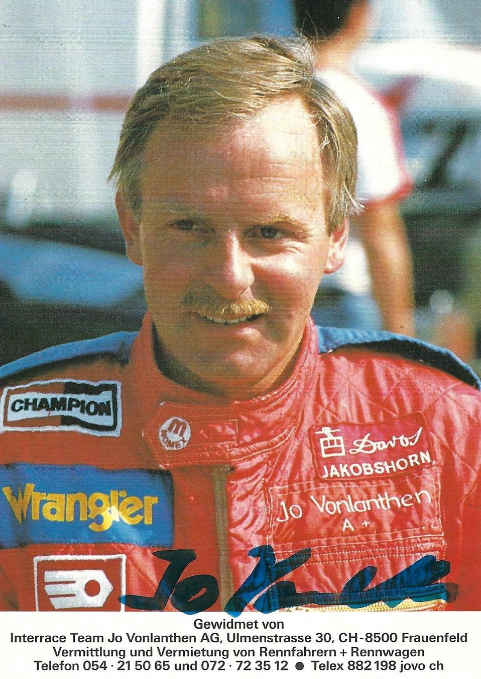 Autografi: Autogrammkarte; Jo Vonlanthen, Formel 1 – Usato da Aarburg venduto da Hktm