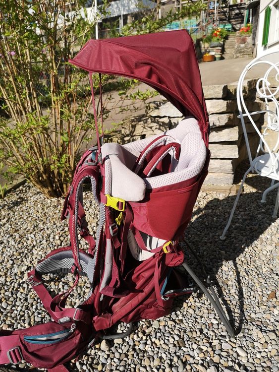 Deuter Kid Comfort Kindertrage & KC Chin Pad Kopfkissen – Aircomfort System, Verstellbar, Für Wanderungen Mit Kindern