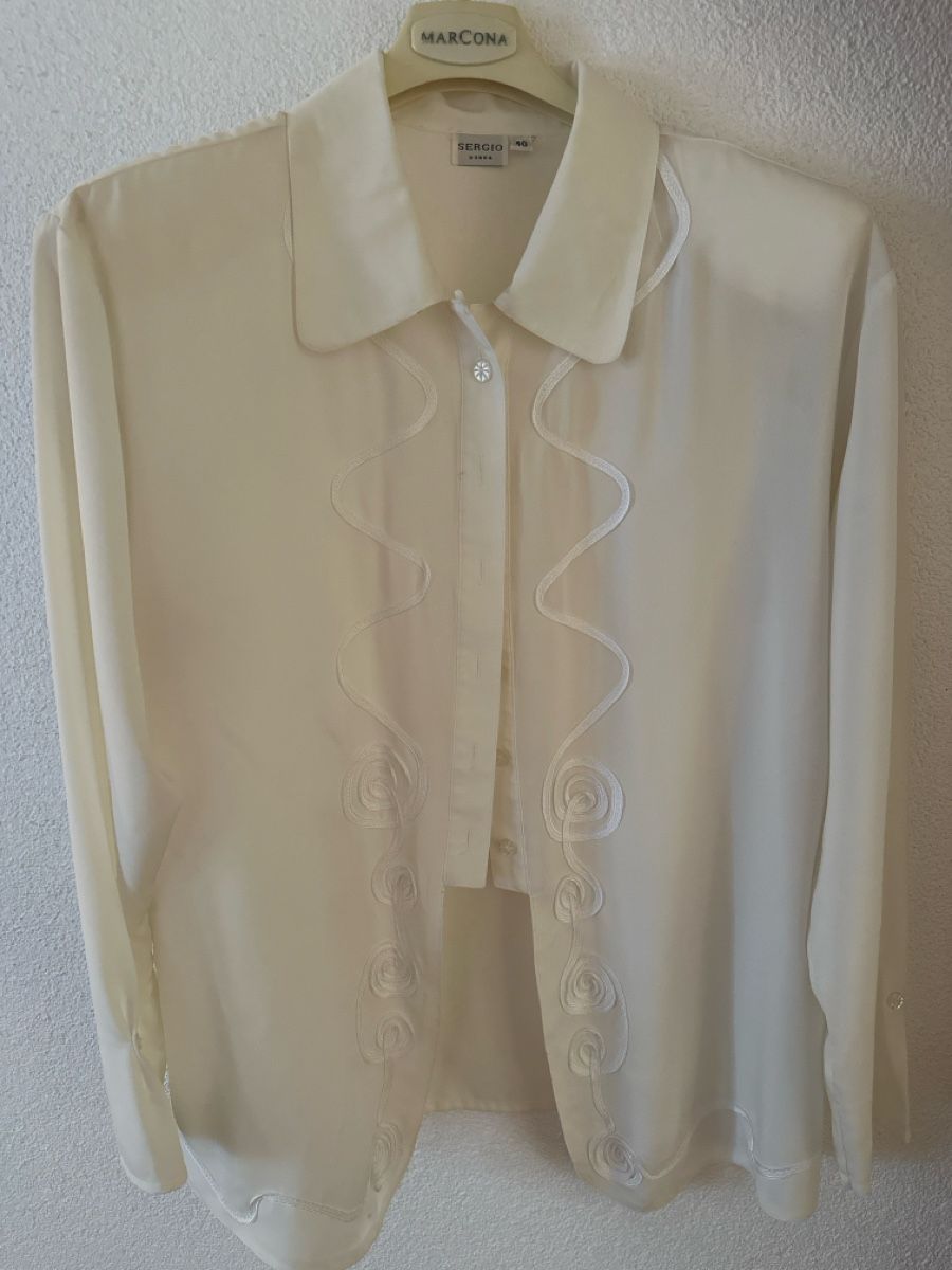 Blusen: Sergio Donna Bluse weiss, Gr. 40 – Gebraucht aus Zug von Hehe
