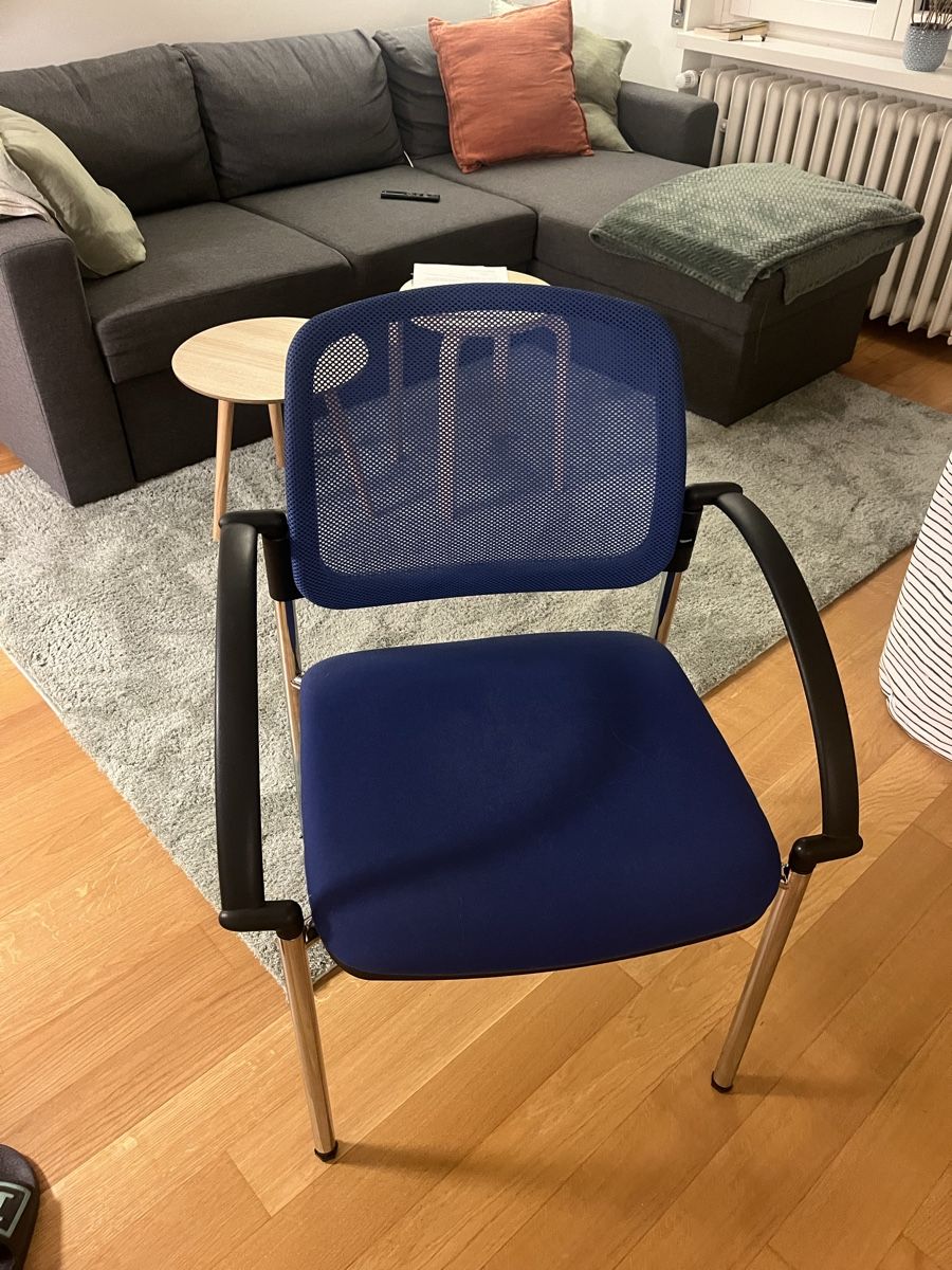 Stühle: Bürostuhl in blau – Gebraucht aus Zürich von A.L.M. 3