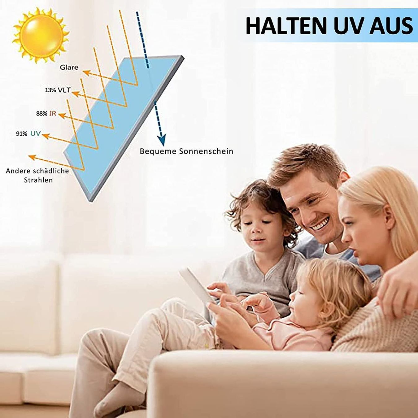 Altro per la casa: Fensterfolie Selbsthaftend Blickdicht – Nuovo (secondo la descrizione) da Thun venduto da Newnewshop 9